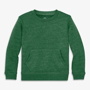 Primary Boys Green Pullover Sweatshirt Crew Neck Long Sleeve Size 4 Cotton Blend